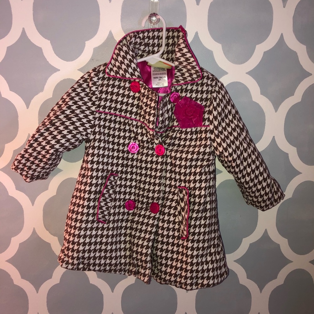 Corded little girls houndstooth jacket 🧥